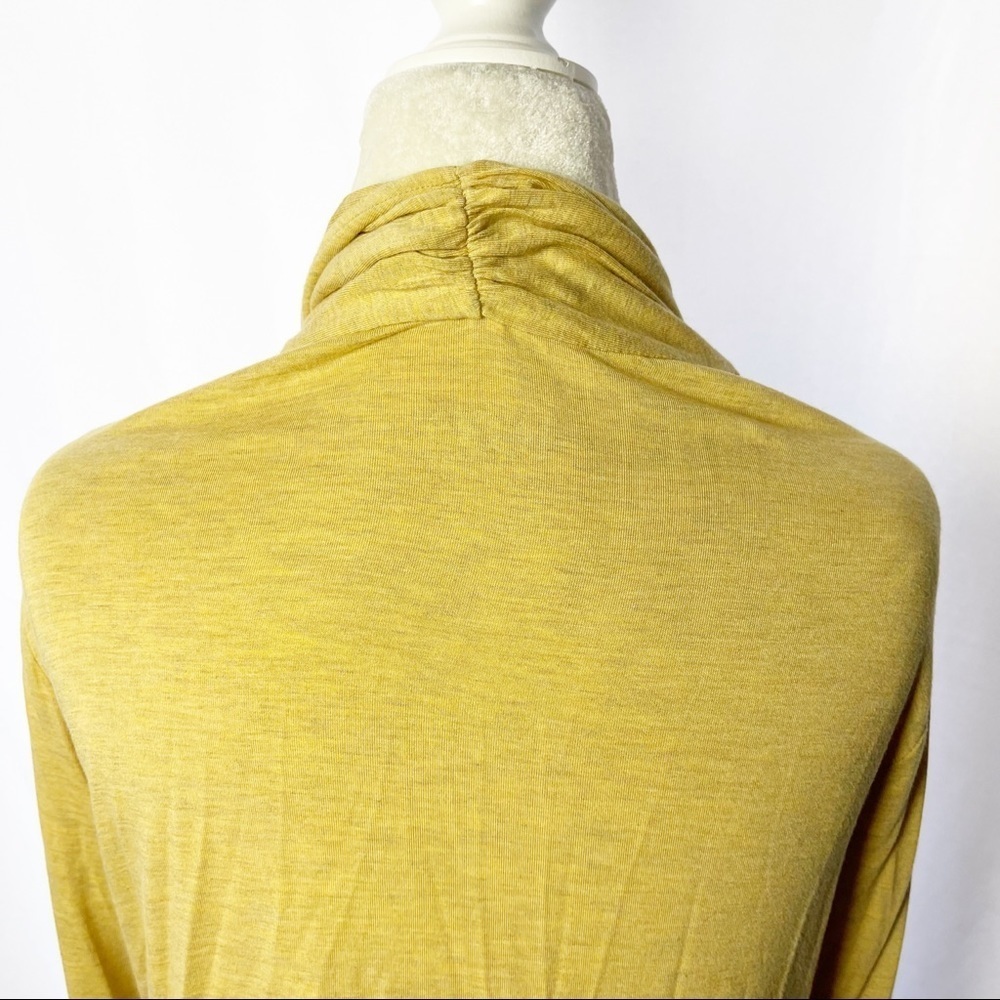 LOGO by Lori Goldstein Women’s Yellow  Open Cardigan Long Sleeve Sz M - Picture 4 of 7